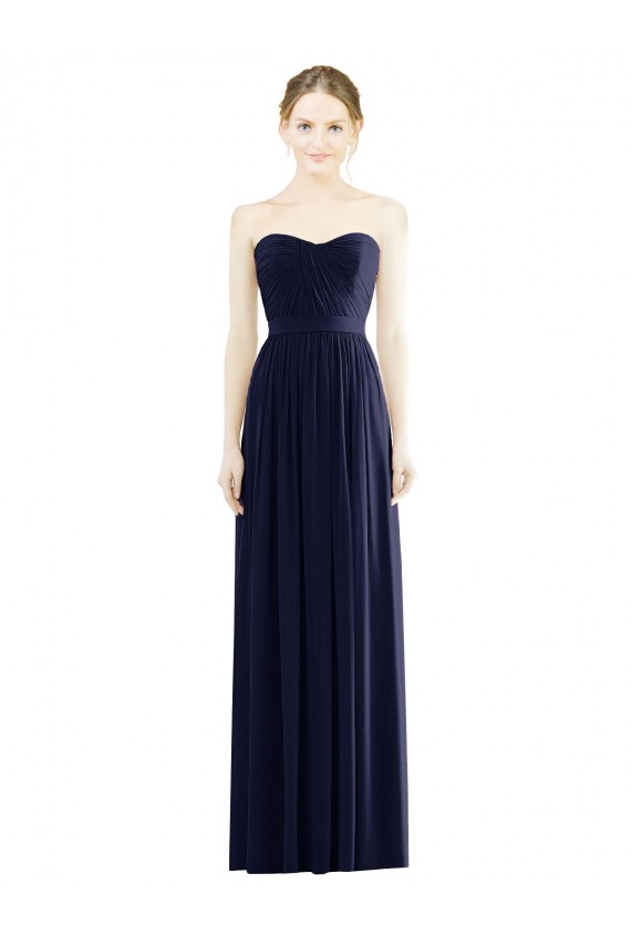 Low Back Draped Strapless Chiffon Formal Dress  UK