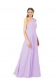 Grecian Inspired Simple One Shoulder Chiffon Formal Dress with Ruching UK