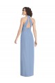 V-Neck Halter Back Straps Chiffon Formal Dress UK