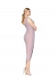 Cocktail Length High Low Mermaid Chiffon Wrapped Formal Dress UK