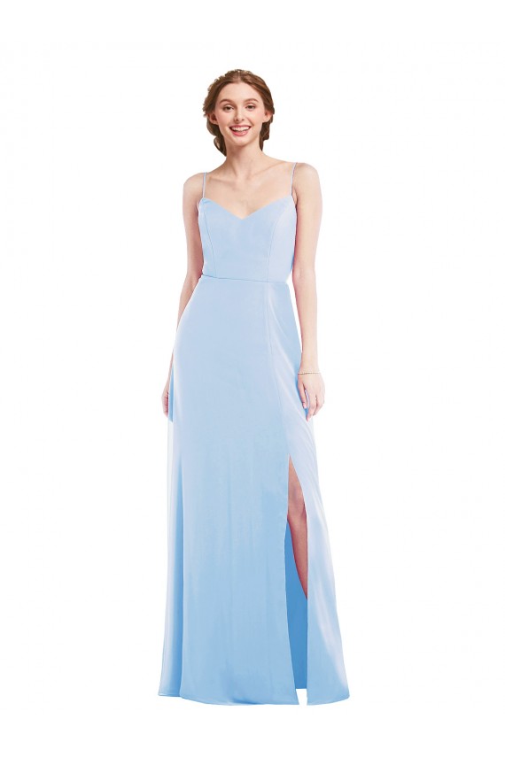 Tie Back Cutout Maxi Formal Dress with Front Slit UK