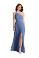 One Shoulder Full Length Maxi Formal Dress with Flirty Slit UK