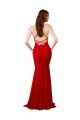 Low Back V-Neckline Floor Length Lace Formal Dress UK