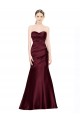 Mermaid Sweetheart Soft Satin Formal Dress with Pleats UK