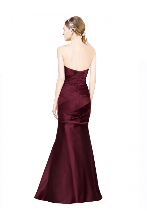 Mermaid Sweetheart Soft Satin Formal Dress with Pleats UK