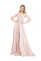 A-Line Off the Shoulder Sweetheart Satin Formal Dress UK