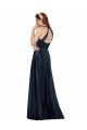 Long Satin Formal Dress with Halter Neckline UK