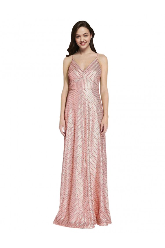 High Neck Low Back Sparkling Sequin Formal Dress UK