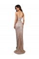 High Slit Scoop Neck Long Sequin Formal Dress UK