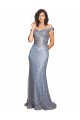 Off the Shoulder Sweetheart Neckline Sequin Formal Dress with Thigh High Slit UK