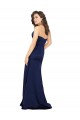Floor Length Wrap Skirt Silky Satin Formal Dress UK