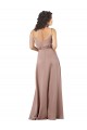 Subtle V-Neckline Silky Satin Formal Dress with Front Button Detail UK