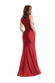Square Neck Silky Satin Mermaid Formal Dress with Side Slit UK