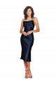 Short Sleeveless Spaghetti Straps Cowl Neckline Silky Satin Cocktail Formal Dress UK