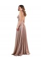 Long A-Line Plunge V-Neckline Spandex Formal Dress with Slit UK