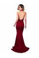 Halter Mermaid Plunge V-Neckline Open Back Bow Tie Spandex Formal Dress UK