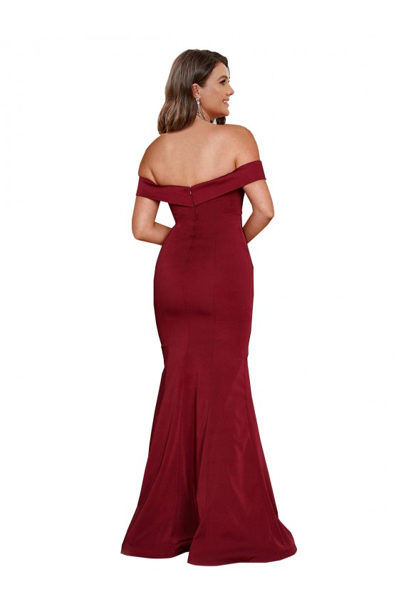 Off Shoulder Sleeves Sweetheart Neckline Long Spandex Formal Dress UK
