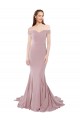 Off the Shoulder Mermaid Long Sweep Train Formal Dress UK