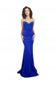 Sweetheart Flower Neckline High Neck Crepe Formal Dress UK