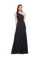Fit and Flare Crepe Formal Dress with One Shoulder UK