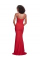 Spaghetti Strap Slip Neckline Crepe Formal Dress UK