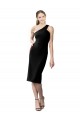 One Shoulder Short Crepe Cocktail Formal Dress UK