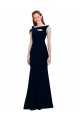 Sleeveless Crepe Mermaid Formal Dress with Side Slit UK