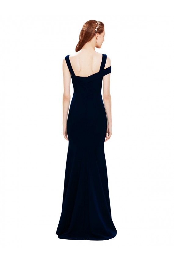 Sleeveless Crepe Mermaid Formal Dress with Side Slit UK
