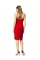 Sleeveless Cocktail Length Sweetheart Neckline Crepe Formal Dress UK