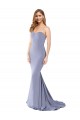 Long Strapless Sweetheart Sweep Train Crepe Formal Dress with Low Back UK