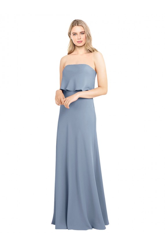 High Neck Sheath Sleeveless Stretch Crepe Formal Dress UK