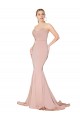Sweep Train Sweetheart Long Mermaid Crepe Formal Dress Low Back UK