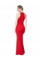 Halter Neck Keyhole Back Sleeveless Crepe Maxi Formal Dress UK