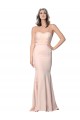 Full Length Sweetheart Crepe Formal Dress with Tulle Overlay UK