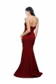 Long Full Length Sweetheart Slim Crepe Formal Dress with Strapless Bodice UK