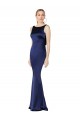 Sheath High Neck Stretch Satin Formal Dress Low Back UK