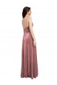 Low Scoop Back Long V-Neck Velvet Semi Formal Dress UK
